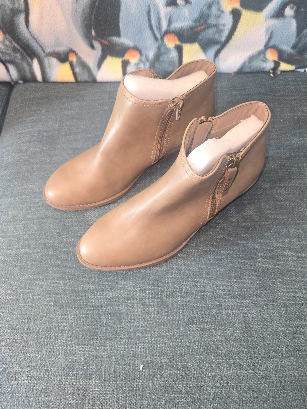 Women’s Tan Leather Ankle Boots - Classic Comfort